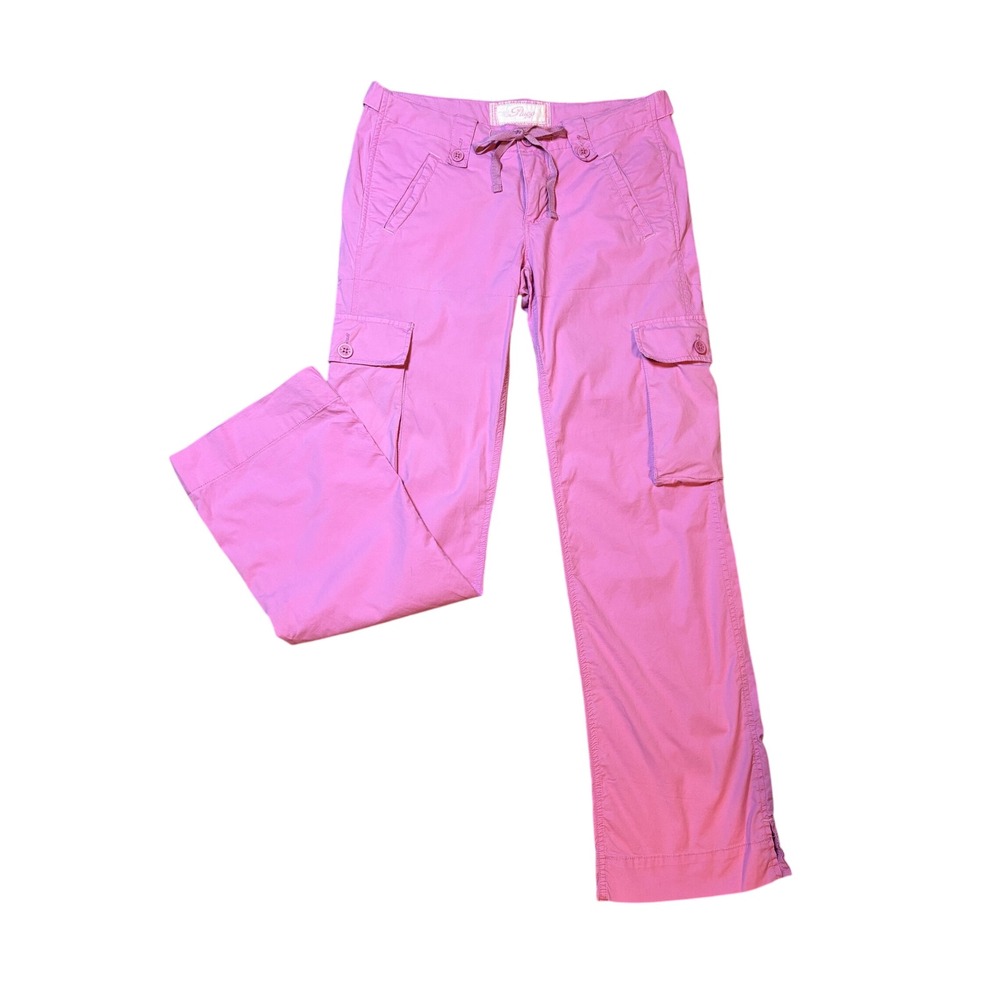 Y2K Low Rise Plugg Cargo Pants Size 5 Pink